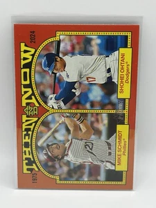 2024 Topps Heritage Then and Now #TAN2 Mike Schmidt Shohei Ohtani - Picture 1 of 2