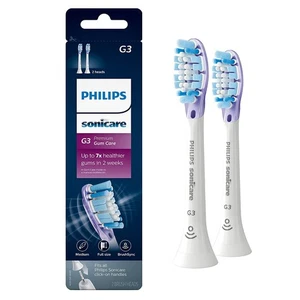 2 Pack Philips Sonicare G3 Premium Gum Care Toothbrush Head, HX9052/65, White - Picture 1 of 4