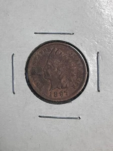 1897 Indian Head One Cent Coin - Picture 1 of 2