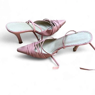 BCBG розовый котенок каблуки размер 18 ремни завязать на ногах заостренный носок туфли BCBGirls - Изображение 1 из 3