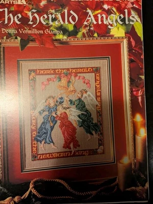 Vintage Leisure Arts The Herald Angels Cross Stitch Pattern - Image 1 of 2