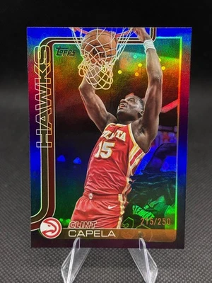 2025 -26 Topps Basketball - Clint Capela, ATL Hawks - Purple Rainbow Foil /250  - Image 1 of 2