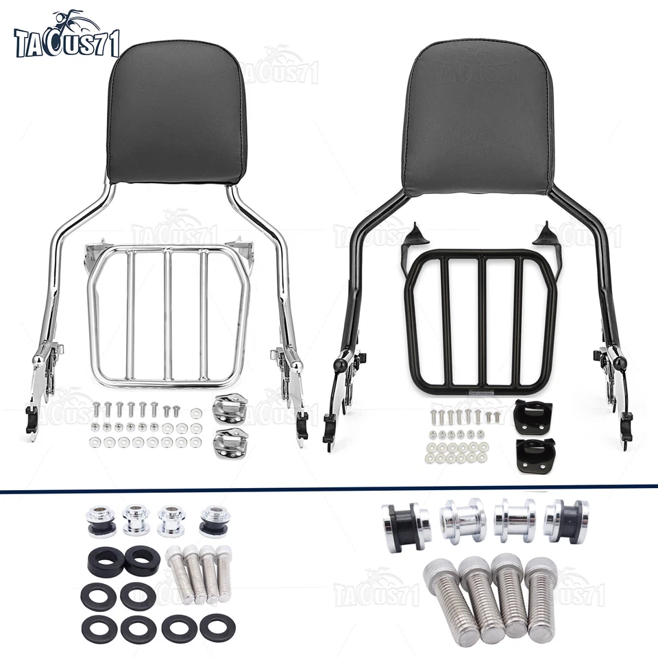 Passenger Backrest Sissy Bar / Luggage Rack / Docking Hardware For Harley 18-UP - Imagem 1 de 1