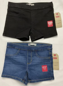 *NWT* Levi's Girls Pull On Shorts (Size 8) Stretchy Adjustable Elastic Waistband - Picture 1 of 4