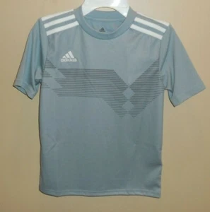 Adidas Campeon 19 Boys Youth Small Jersey Shirt Top Grey DS8750 New - Picture 1 of 3