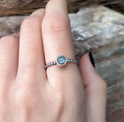 Small Aquamarine Handmade Jewelry Designer ring 925 Sterling SilverAll Size Ring