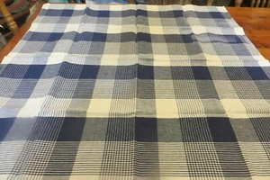 SUPPER CLOTH VINTAGE Style ~ Blues CHECK ~ COUNTRY CHIC ~ - Picture 1 of 1