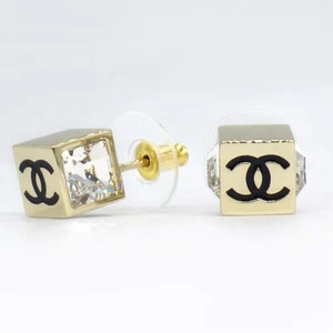 Pendientes CHANEL Marca Coco 2025 Colección Crucero Cubo Estrás GP - Imagen 1 de 7