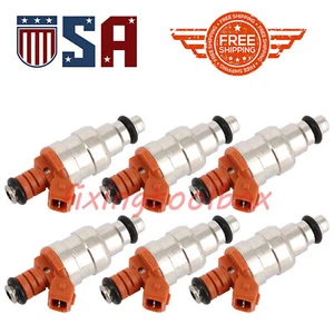 For Jeep Grand Cherokee I6 4.0L 1993-1998 Set of 6 Fuel Injectors 33007127 FJ124 - Picture 1 of 11