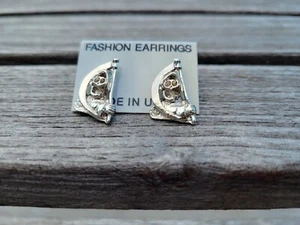 NOS (6) Grim Reaper Pierced Earrings VINTAGE 1980's HEAVY METAL Retro - Picture 1 of 5