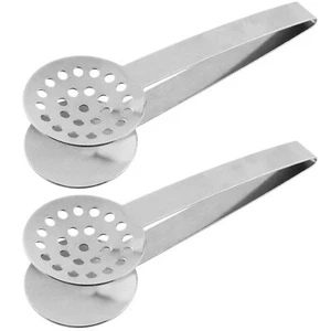 Teabag Squeezer 2PCS Stainless Steel Tea Bag Tongs Strainer Round Teabag Hold... - Picture 1 of 5