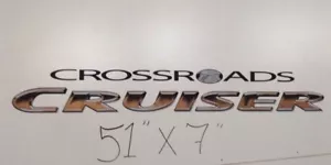 CROSSROADS 2011 CRUISER RV SIDE/REAR LOGO DECAL 51x7 CAMPER MOTORHOME 145751-01 - Foto 1 di 3