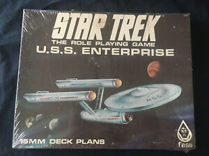 NEUF SCELLÉ Star Trek The Role jeu de rôle États-Unis Plans de pont Enterprise 15 mm 