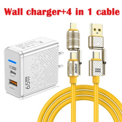 240W Fast Type C Wall Charger & 5FT 4 in 1 Cable For Google Pixel 9 8 7 6 5 4 3 - Image 1 of 4