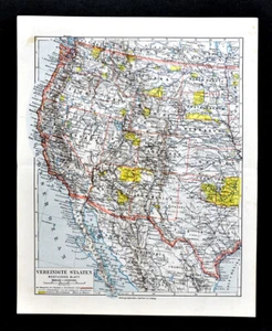 1900 Meyers Map Western United States California Texas Oregon Colorado Utah - Picture 1 of 3