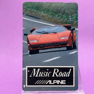 Lamborghini Countach Phone Card 1990s Alpine Music Road Collectible car Japan - Picture 1 of 6