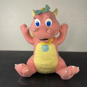 Vintage 1998 Dragon Tales Dragon Cassie Plush 14" Stuffed Animal Heavy Wear! - Picture 1 of 12