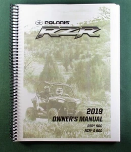 2019 Polaris RZR 900 / S 900 Owner's Manual:  Full Color & Protective Covers! - Picture 1 of 1