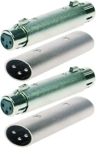 2 Sets ADAM HALL Audio Verbinder XLR Adapter 3-pol male männlich female weiblich - Afbeelding 1 van 10