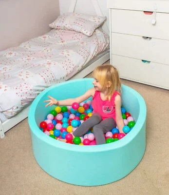 90 x 30 x 5 CM |FOAM BALL PIT | KIDDIE BALLS POOL SOFT BABY PLAY INDOOR OUTDOOR - Image 1 of 4