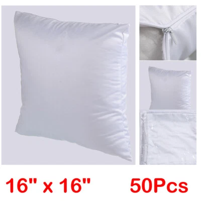 Funda de Almohada en Blanco Sublimación 16" 50 Piezas Funda de Cojín Vacaciones Hágalo Usted Mismo Impresa Foto 1 de 4