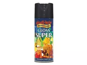 Plastikote Super Gloss Spray Black 400Ml PKT1100 - Picture 1 of 1