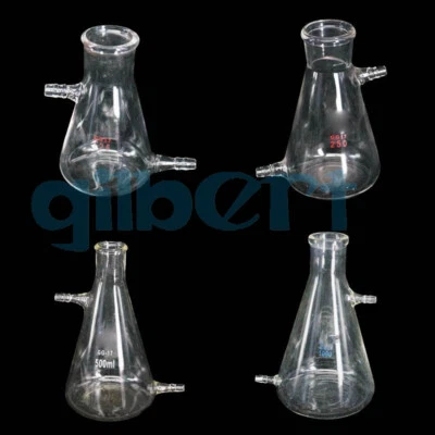 125-2500ml Borosilicate Glass Filtering Flask Lab Bottle 10mm Vacuum Adapter - Image 1 of 4