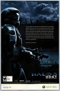 Halo 3 ODST Print Ad Game Poster Art PROMO Original Xbox 360 Covenant Advert - Picture 1 of 1