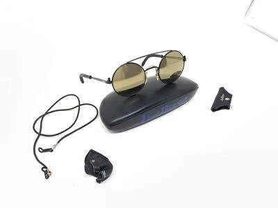 Vintage JULBO DOLOMITA Francia Glaciar VIDRIOS DE SOL Cuero Montañismo "Leer" Foto 1 de 4