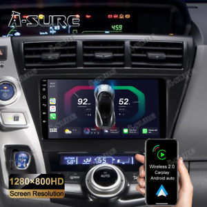 Android 12 Car Stereo Radio SWC WIFI GPS BT Carplay for Toyota Prius V 2011-2017