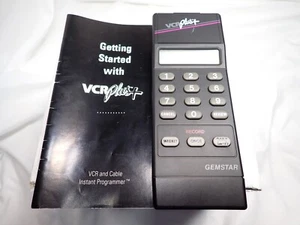 Vintage 80s GemStar VIP-18 VHS VCR Plus+ Remote Control Plus Manual - Picture 1 of 2