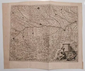 1704 Peter Van der Aa Mappa Ticino Lombardia Emilia Romagna Piemonte Ticinensis - Picture 1 of 9