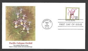 1984 US Postage - SCOTT 2079 - PACIFIC CALYPSO ORCHID - FDC Fleetwood - ABKS - Picture 1 of 2