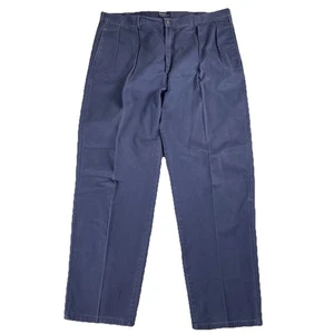 Pantalones chinos Polo Ralph Lauren vintage hechos en Estados Unidos 42/32 azul marino plisados - Imagen 1 de 17