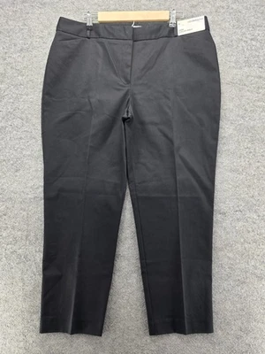 Liz Claiborne Pants Womens 16 Black Emma Slim Leg Ankle Mid Rise Stretch - Image 1 of 4