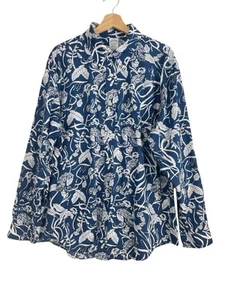 Brooks Brothers Regent All Over Print Floral Shirt Blue/White Size XL - Picture 1 of 6