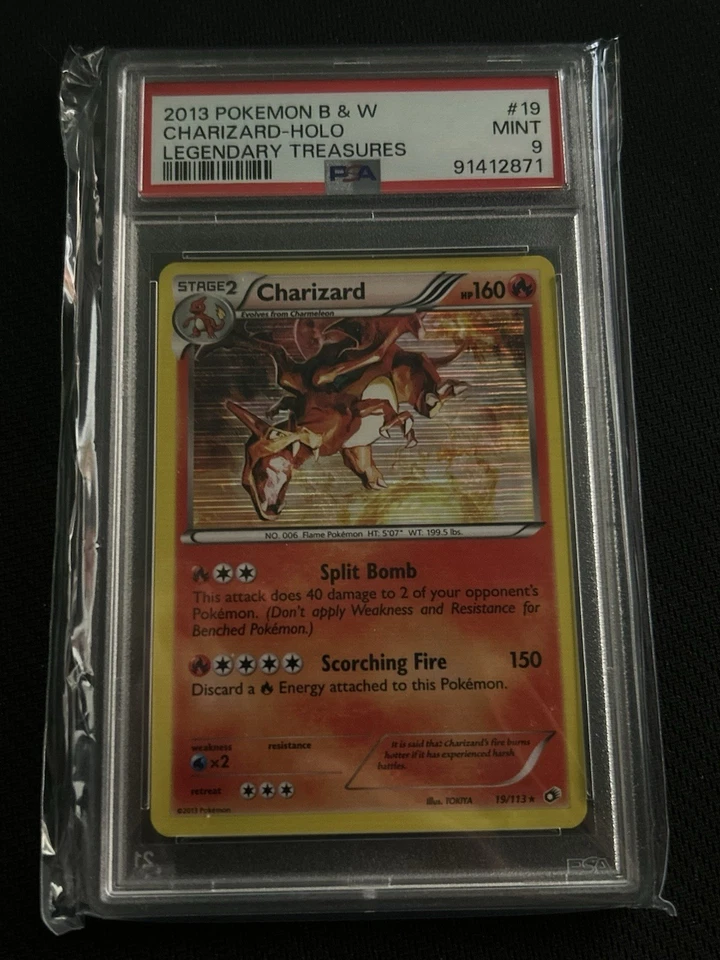 Charizard 19/113 Legendary Treasures Holo PSA 9 - Image 1 of 2