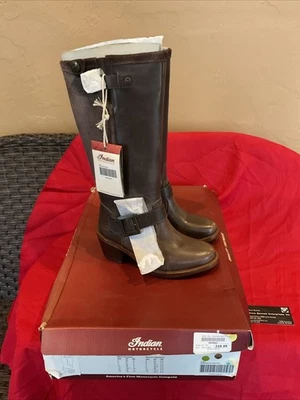 Bota Indian Motorcycle Mujer Alta Ingeniero Marrón Nueva Talla 7 #286396407 Foto 1 de 4