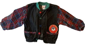Vintage Buster braune Denim karierte Jacke Baby 24 m Zug Ingenieur Patch hergestellt in den USA - Bild 1 von 3
