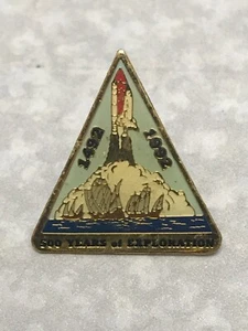 NASA 500 Years Of Exploration Lapel Pin Pinback Space Shuttle Astronauts KG - Picture 1 of 6