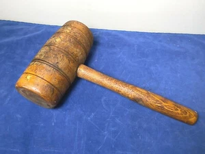 Antique Wood Mallet, Primitive Tool ~ Wonderful Patina, No Damage or Cracks - Picture 1 of 9