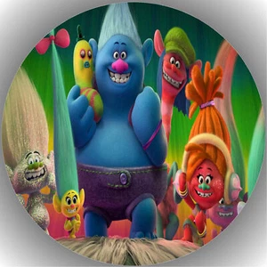 Colgador de pasteles cumpleaños fiesta imagen de tarta fondant - Oblate Trolls P34 - Imagen 1 de 1