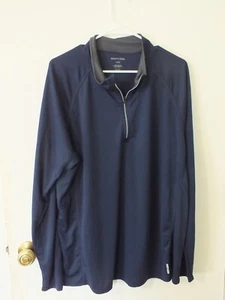Men's North End Navy Blue 1/4 Zip Performance Pullover Lightweight Jacket XXL - Picture 1 of 7