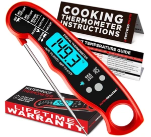 Digital Meat Thermometer – Instant Read, Waterproof, Backlit Display, BBQ Tool - Picture 1 of 5