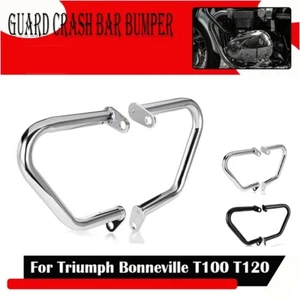 Barra de choque protectora de motor cromada - para Triumph Bonneville T100 T120 Bobber 16-24 - Imagen 1 de 18