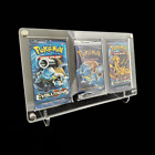 Acrylic Trio Booster Pack Display Case + Stand - Pokemon TCG / Yu-Gi-Oh! Artset