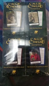 Call of Cthulhu: Keeper Decks 4 Card Decks 7th Edition Chaosium RPG Aid New! - Picture 1 of 1