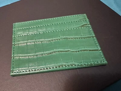 ЗЕЛЕНЫЙ тонкий искусственной кожи кредитной карты держатель ID держатель тонкий мини бумажник зеленый - Изображение 1 из 4