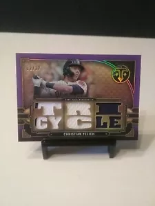 2022 TOPPS DREIFACHFÄDEN CHRISTIAN YELICH TRIZYKLUS AUFNÄHER 2/27 - Bild 1 von 6