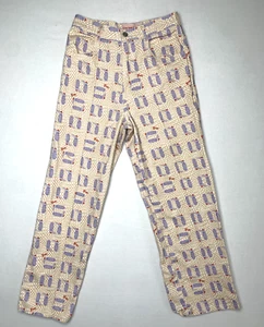 Lisa Says Gah Robyn Jeans 'Purple Cowboy' Size 29 M AUS 10 Wide Leg Fun - Picture 1 of 9